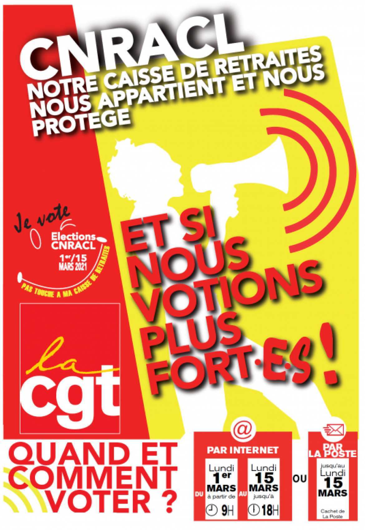 CNRACL - Elections du 1er au 15 Mars 2021