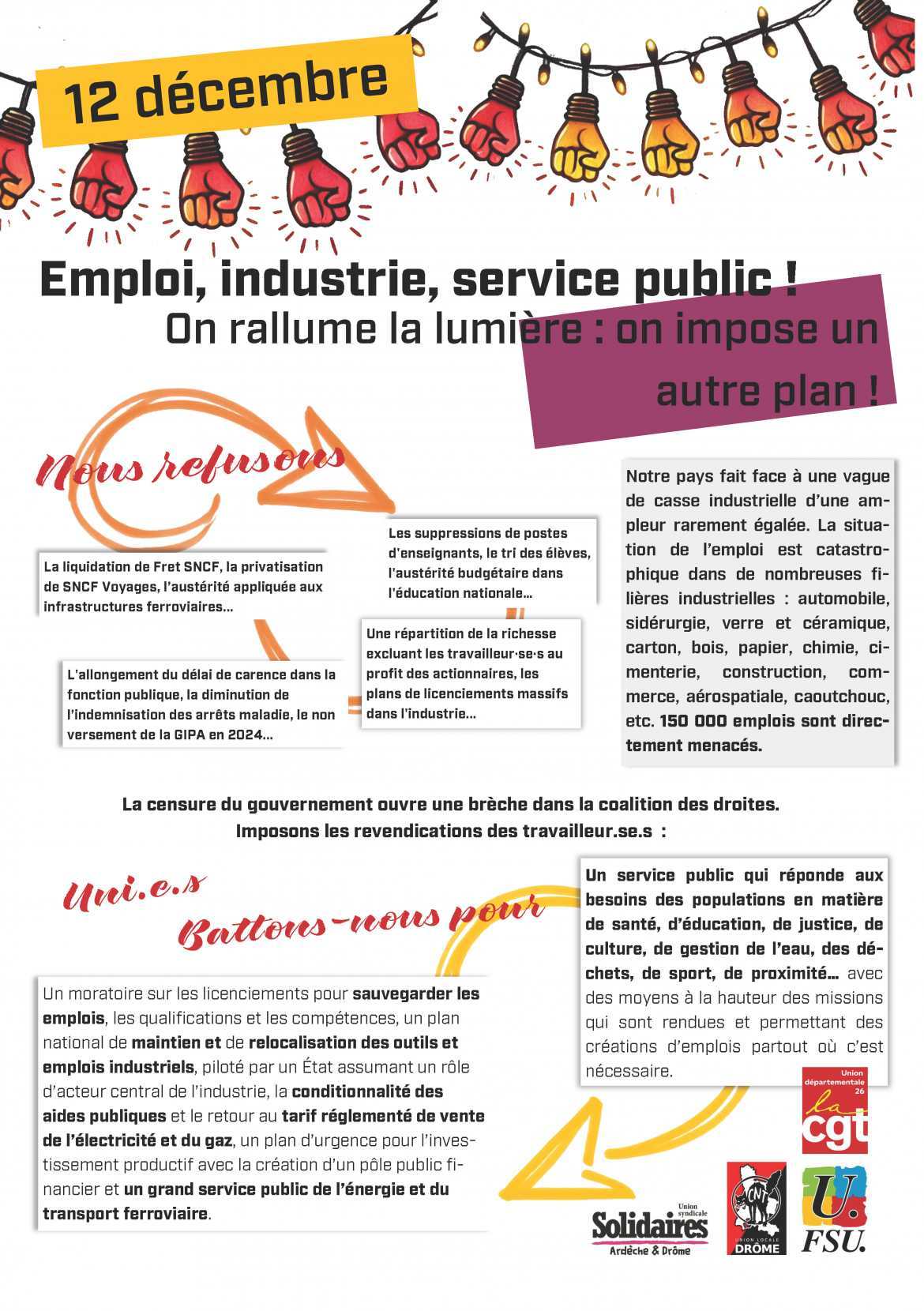 Tract Intersyndical - Drôme - Face A