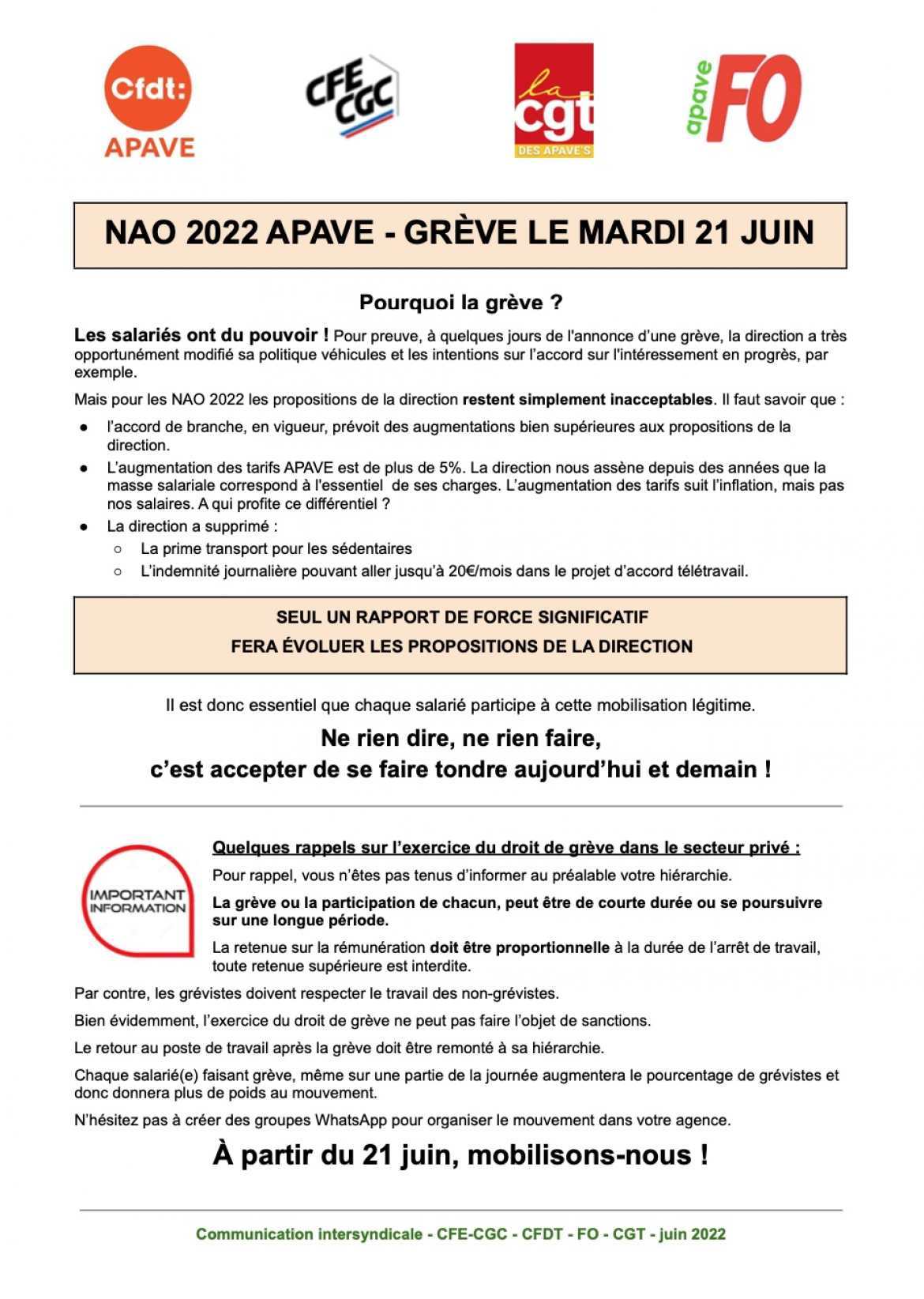 Tract APAVE - Intersyndical