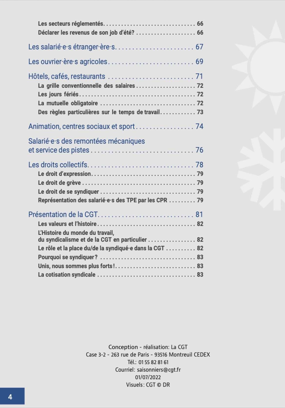 Sommaire Guide Saisonnier - Cliquez pour télécharger le guide