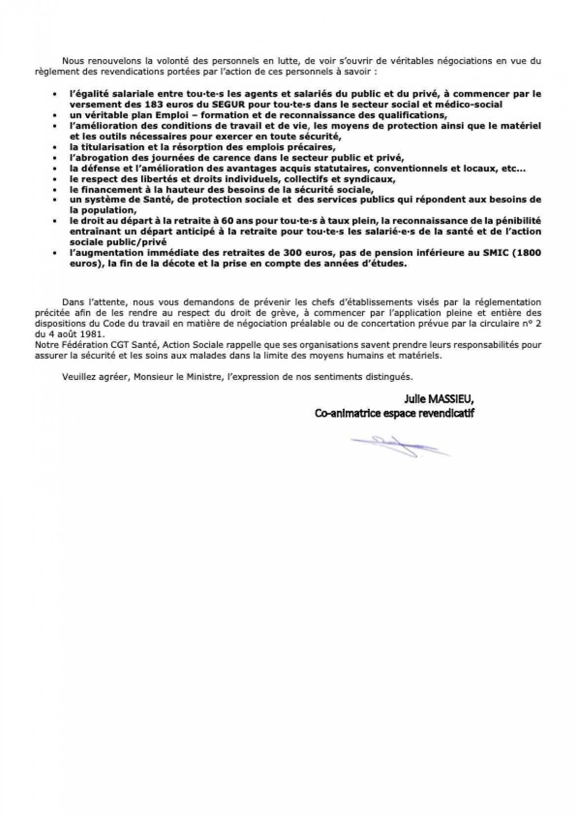 Préavis grève -2- CGT Santé et Action Sociale - Pychologues - cliquez pour télécharger