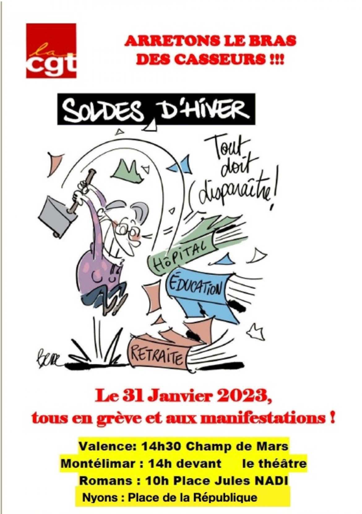 La CGT Pierrelatte Mobilise pour le 31 janvier