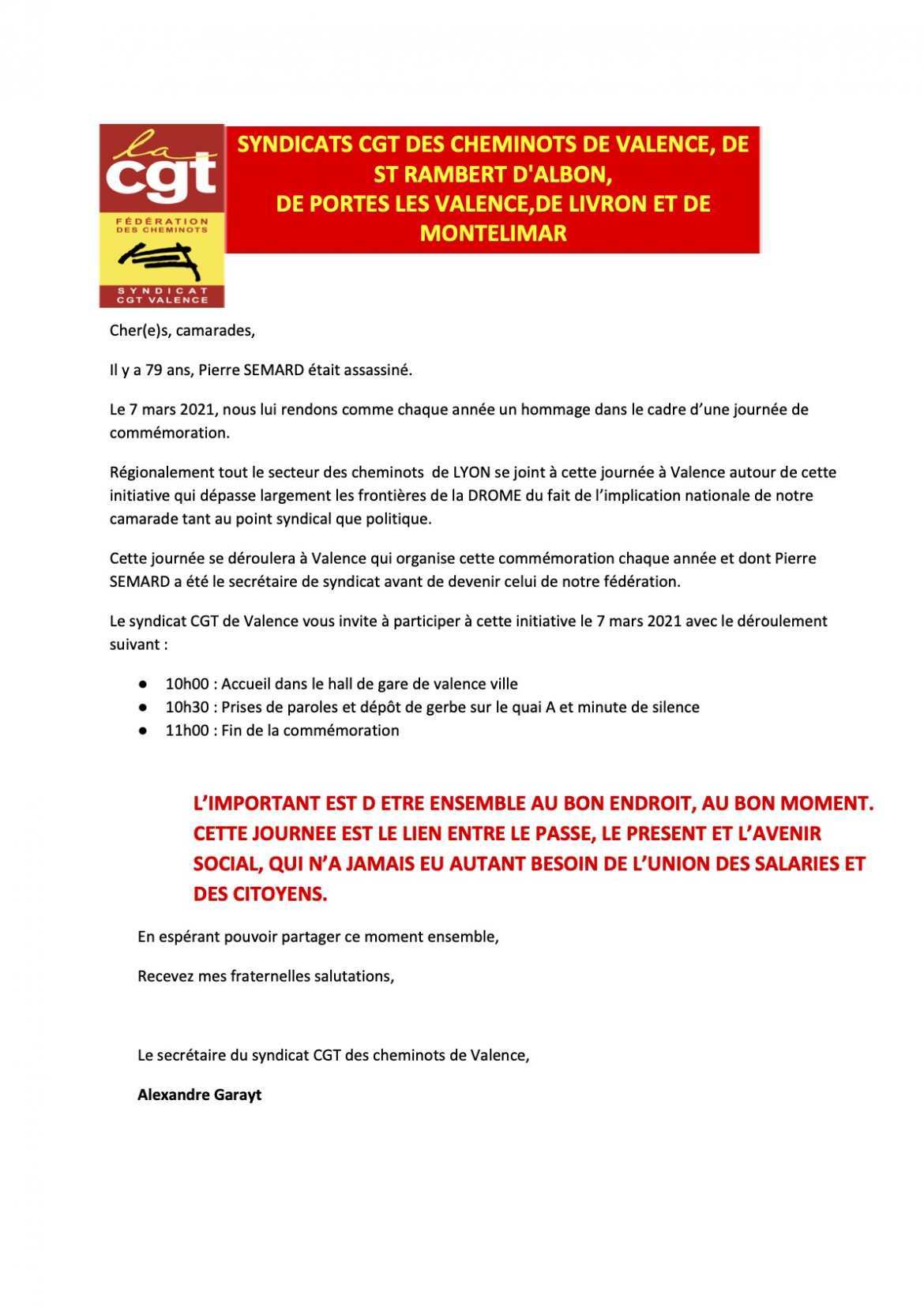 79ème Commémoration de l'assassinat de Pierre SEMARD