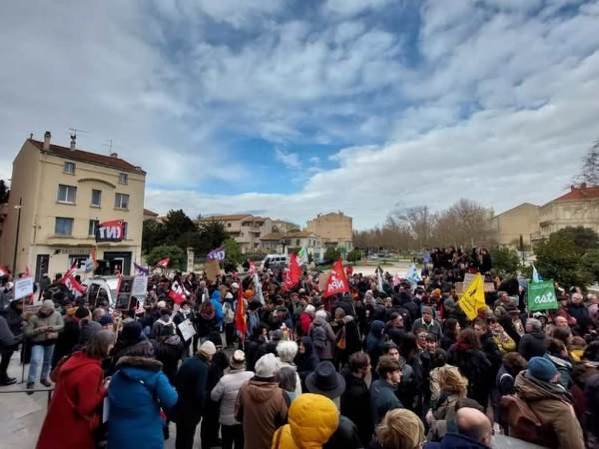 Samedi 1er février, 1200 manifestant-e-s dans les rues de Montélimar pour dire non au RN et ses idées racistes, son imposture sociale...