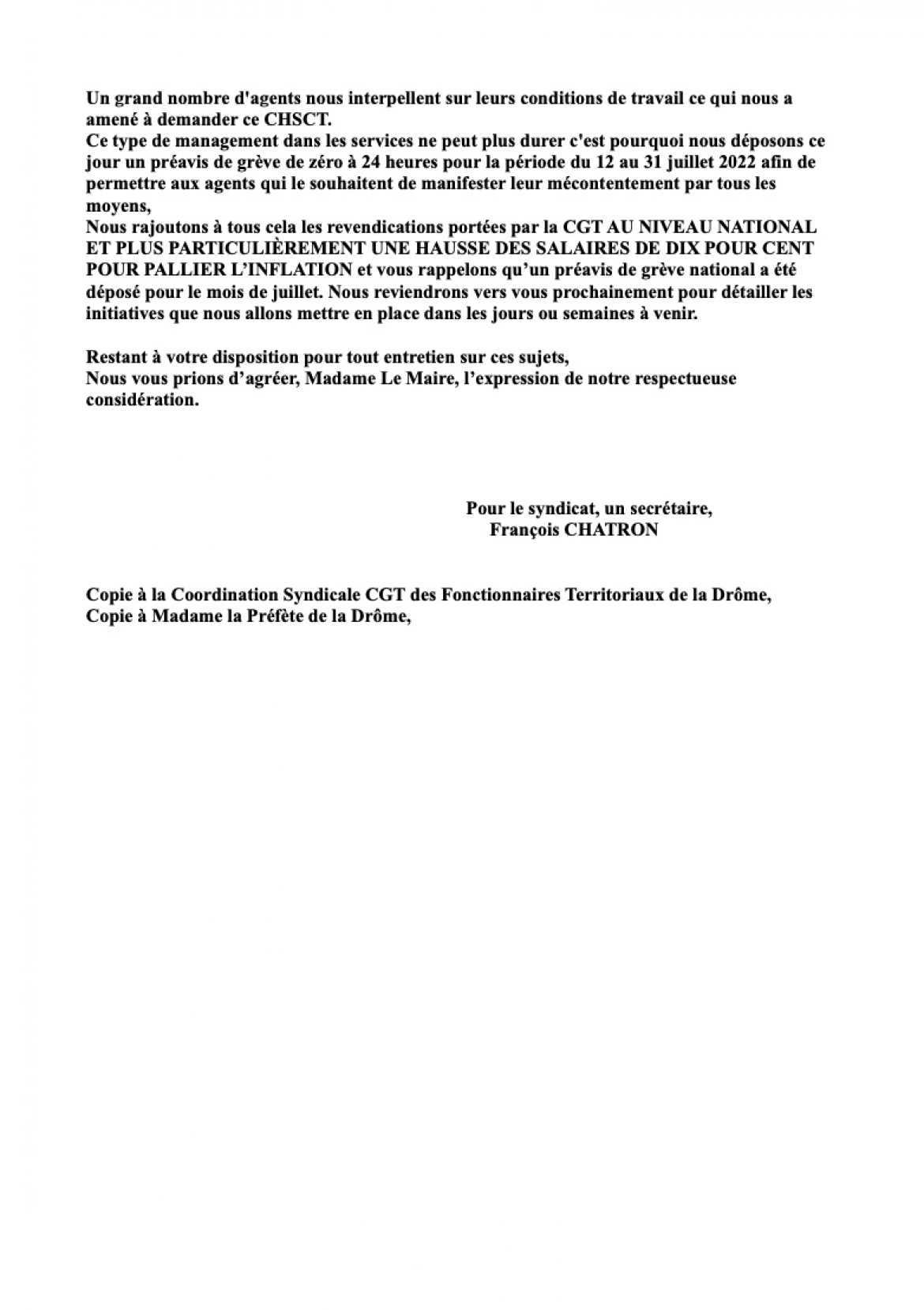 Préavis de grève Mairie de Donzère - p.2