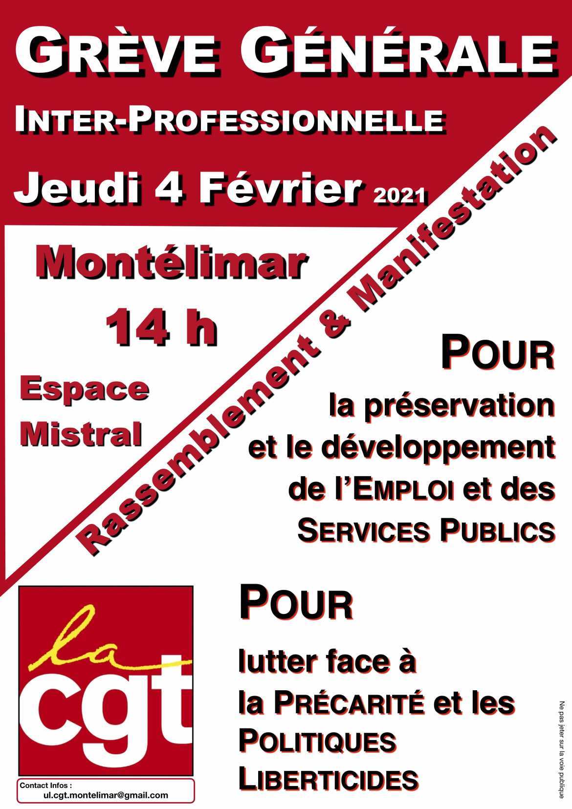 Tract - Grève Mobilisation Inter-professionnelle 04/02/21