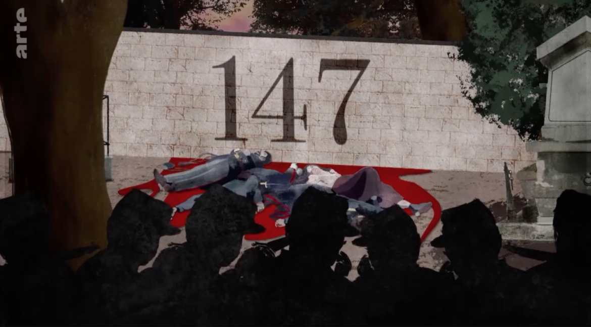 Le mur des Fédérés au Cimetière du Père Lachaise.